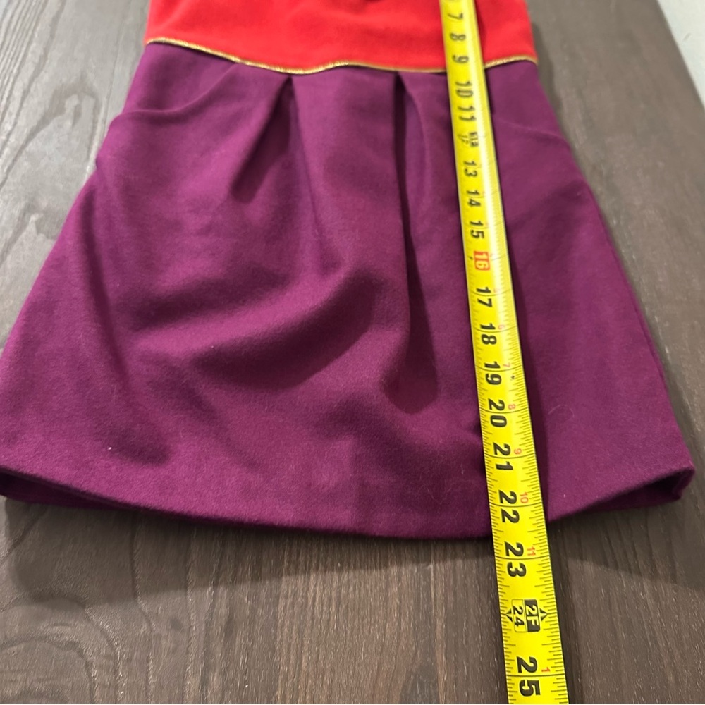Janie And Jack Belle Of The Ballet Dress Girl’s 4 Red Purple Wool Blend Pockets - Picture 7 of 11